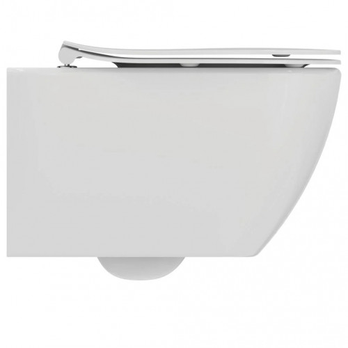 Vaso WC sospeso TESI RmLS+ bianco con sedile slim e fissaggi nascosti