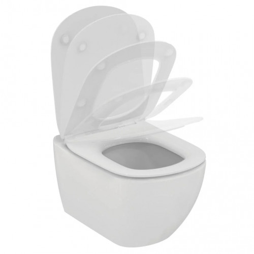 Vaso sospeso AquaBlade Tesi bianco opaco con SoftClose - Ideal Standar