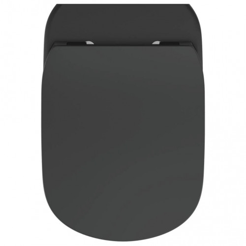 Vaso WC sospeso AquaBlade® Tesi nero opaco con sedile rallentato
