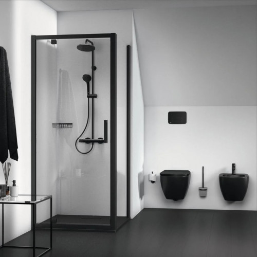 Vaso WC sospeso AquaBlade® Tesi nero opaco con sedile rallentato