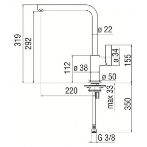 Miscelatore monocomando canna alta lavello Flag cromo Nobili 2