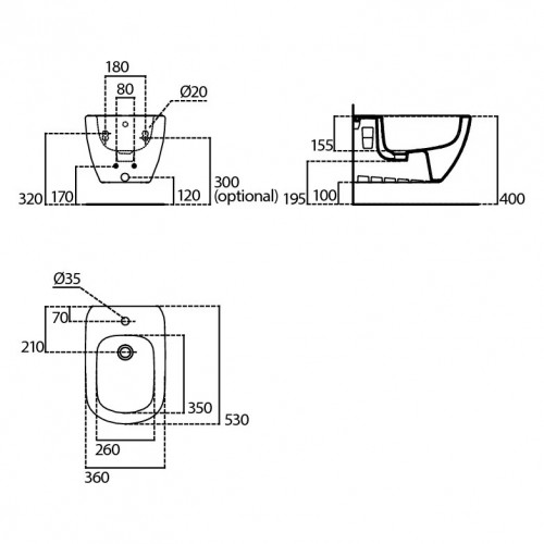 Bidet sospeso monoforo Tesi bianco opaco - Ideal Standard | Meglioalge