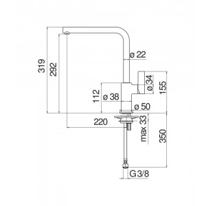 Miscelatore monocomando per lavello Flag inox - Nobili | Meglioalge 2