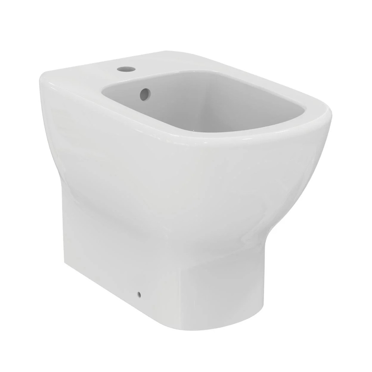 Bidet a pavimento filo parete monoforo TESI bianco lucido - Ideal Stan