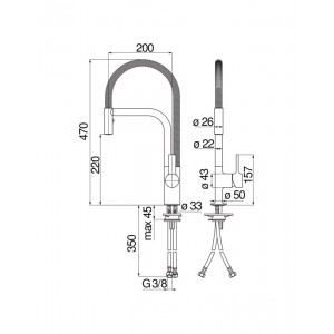 Miscelatore monocomando lavello Master inox spazzolato - Nobili 2