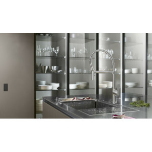 Miscelatore monocomando con doccetta per lavello Ypsilon cromo lucido 2