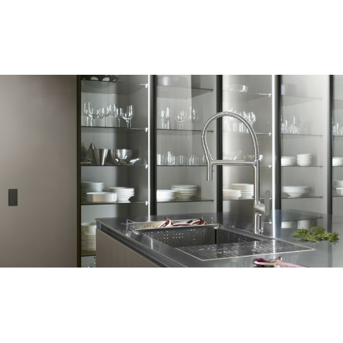 Miscelatore monocomando con doccetta per lavello Ypsilon cromo lucido