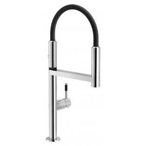 Miscelatore lavello Move Nobili cromo lucido/nero con doccetta