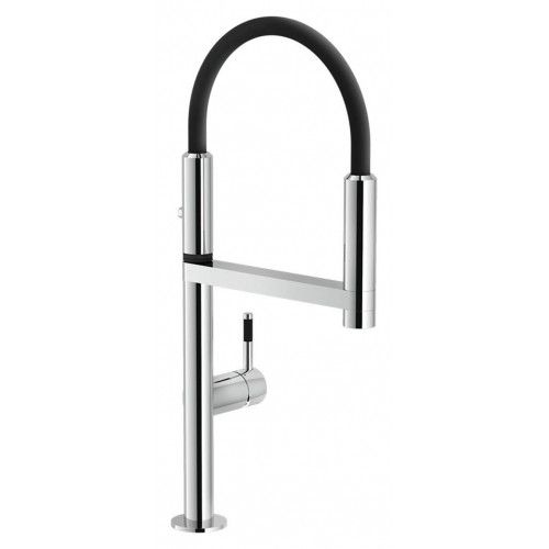 Miscelatore lavello Move Nobili cromo lucido/nero con doccetta