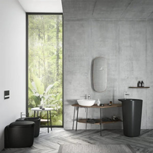 Plural sedile per vaso WC in duroplast nero opaco Vitra 2