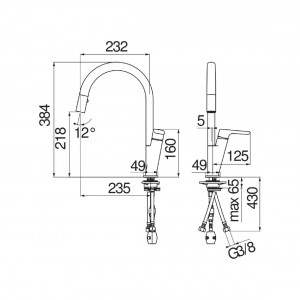 Miscelatore monocomando lavello Acquaviva cromo lucido - Nobili 2