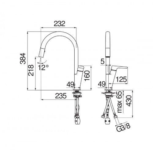 Miscelatore monocomando lavello Acquaviva cromo lucido - Nobili