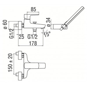 Miscelatore vasca Acquaviva nero opaco Nobili - Design e qualità 2