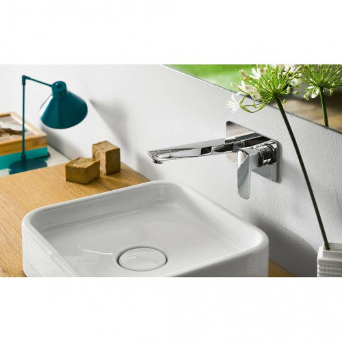 Miscelatore monocomando a parete per lavabo ad incasso Acquaviva cromo