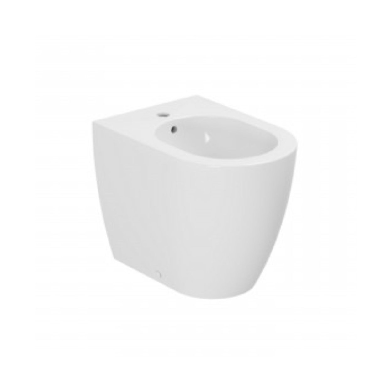 Bidet a terra filo muro 53x36 cm Comoda bianco lucido - Azzurra Cerami