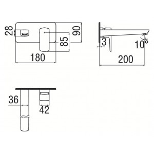 Miscelatore lavabo incasso Acquaviva nero opaco - Nobili | Meglioalge 2