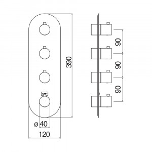 Miscelatore Termostatico 3 Vie Live Cromo Nobili - Acquista Online 2