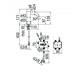 Miscelatore infrarossi per lavabo Live cromo Nobili - Meglioalge 2