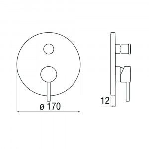Miscelatore incasso 2 vie Live cromo Nobili - Design e funzionalità 2