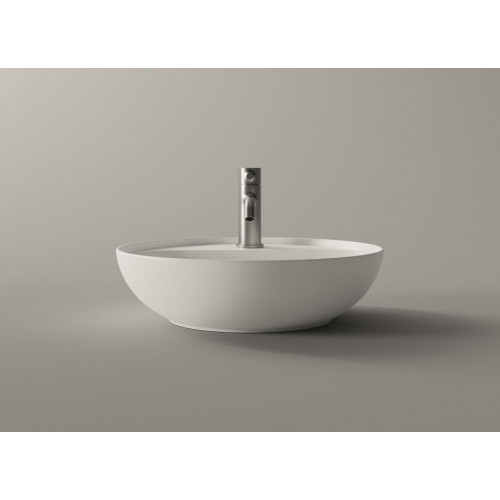 Lavabo tondo monoforo Form in ceramica bianco lucido - Alice Ceramica