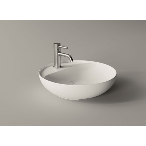 Lavabo tondo monoforo Form in ceramica bianco lucido - Alice Ceramica