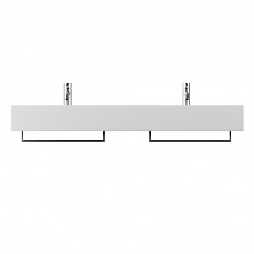 Lavabo sospeso Hide a due vasche in ceramica bianco lucido - Alice Cer