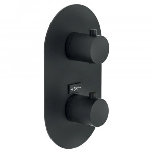 Miscelatore termostatico incasso 2 vie Live nero opaco - Nobili