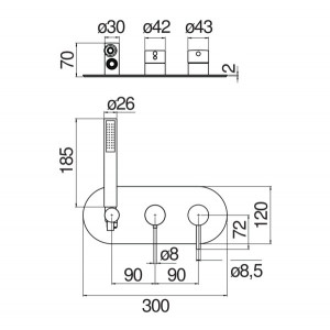 Miscelatore incasso 2 vie Live nero opaco Nobili - Acquista su Meglioa 2