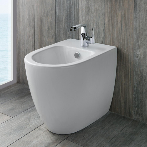 Bidet a terra filo muro Sento bianco lucido - Vitra