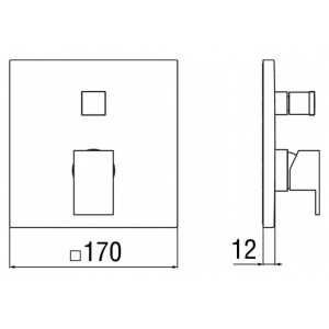 Miscelatore a parete 2 vie Ray cromo lucido Nobili - Meglioalge 2
