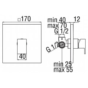 Miscelatore incasso doccia Ray cromo lucido Nobili | Meglioalge 2