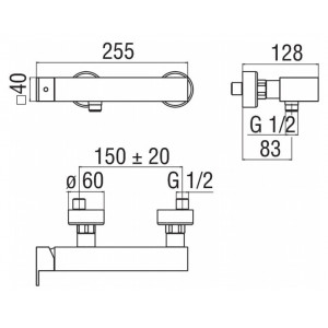 Miscelatore monocomando doccia Ray cromo lucido Nobili | Meglioalge 2