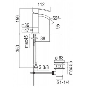 Miscelatore monocomando per bidet Ray cromo lucido - Nobili 2