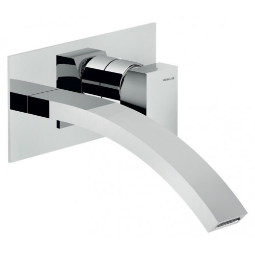 Miscelatore a parete Ray Nobili - Bocca lunga, cromo lucido