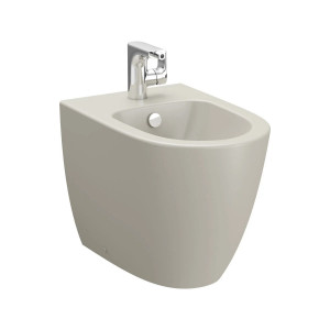 Bidet a terra filo muro Sento beige opaco - Vitra