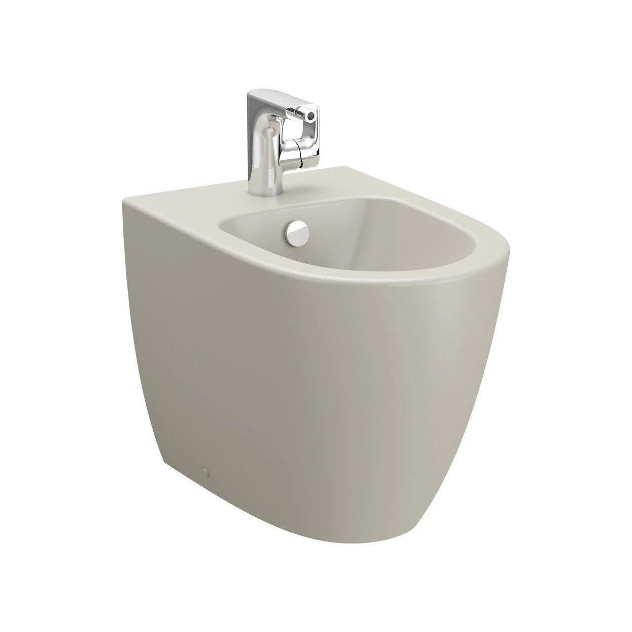 Bidet a terra filo muro Sento beige opaco - Vitra