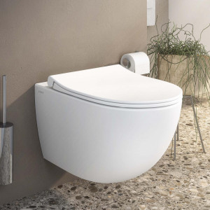 Vaso WC sospeso Sento bianco opaco con bordo rimless Vitra 2