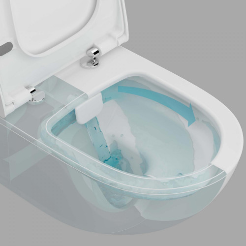 Vaso WC sospeso Sento bianco opaco con bordo rimless Vitra