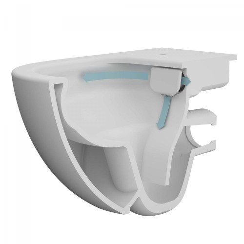 Vaso WC sospeso Sento bianco opaco con bordo rimless Vitra