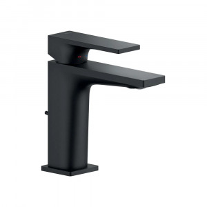 Miscelatore lavabo Seven Nero Opaco Nobili h 15,5 cm con scarico