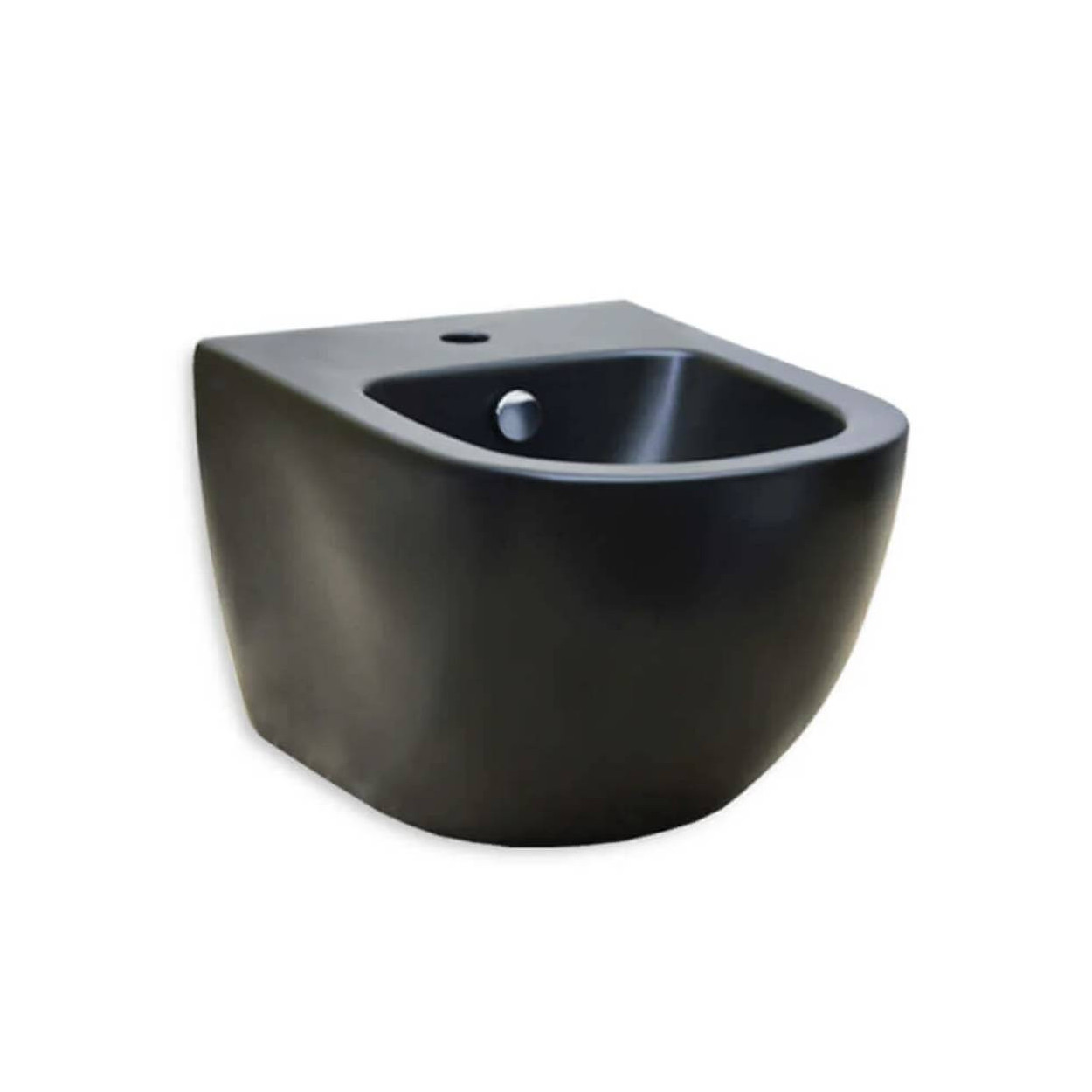 Bidet sospeso filo muro Sento 54x30,5 cm nero opaco – Vitra