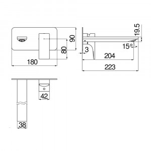 Miscelatore monocomando a parete Seven cromo lucido - Nobili 2