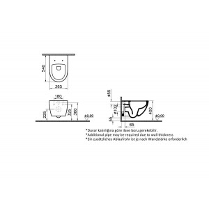 Vaso WC Sospeso Sento Rimless Bianco | Vitra 2