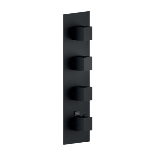 Miscelatore termostatico incasso 3 vie Seven nero opaco - Nobili
