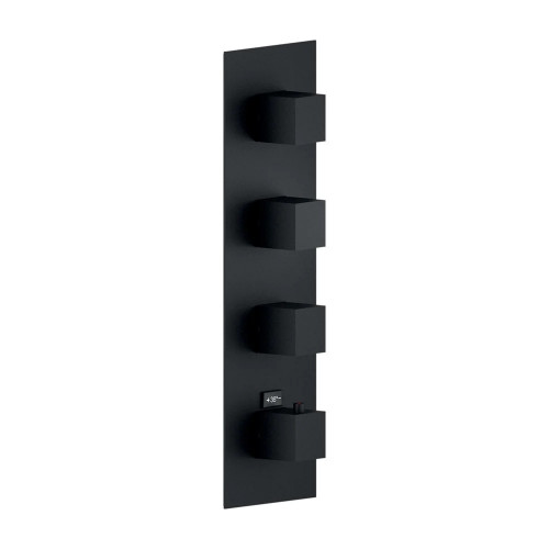 Miscelatore termostatico incasso 4 vie Seven nero opaco - Nobili