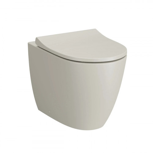 Vaso W a pavimento filo muro Sento con bordo rimless beige opaco – Vit