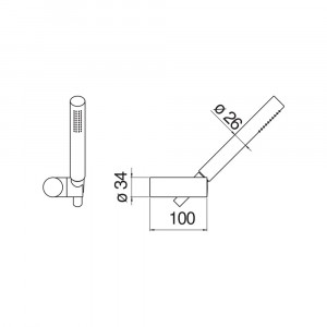 Set doccia Velis cromo lucido Nobili | Supporto e doccetta inclusi 2