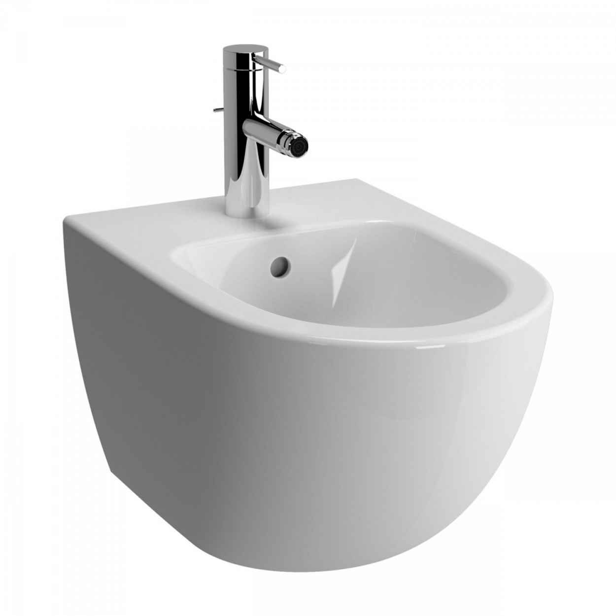 Bidet sospeso filo muro Sento 54x30,5 cm bianco – Vitra