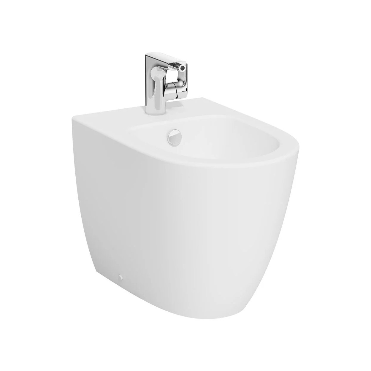 Bidet a pavimento filo muro Sento bianco opaco - Vitra