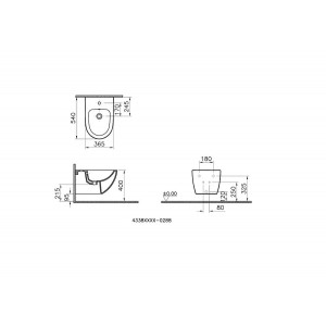 Bidet sospeso Sento beige opaco – Vitra 2